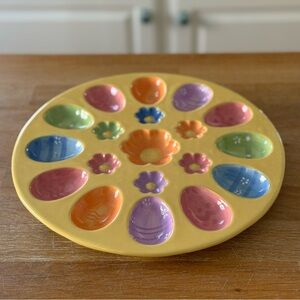 🐰 Colorful Ceramic Egg Plate